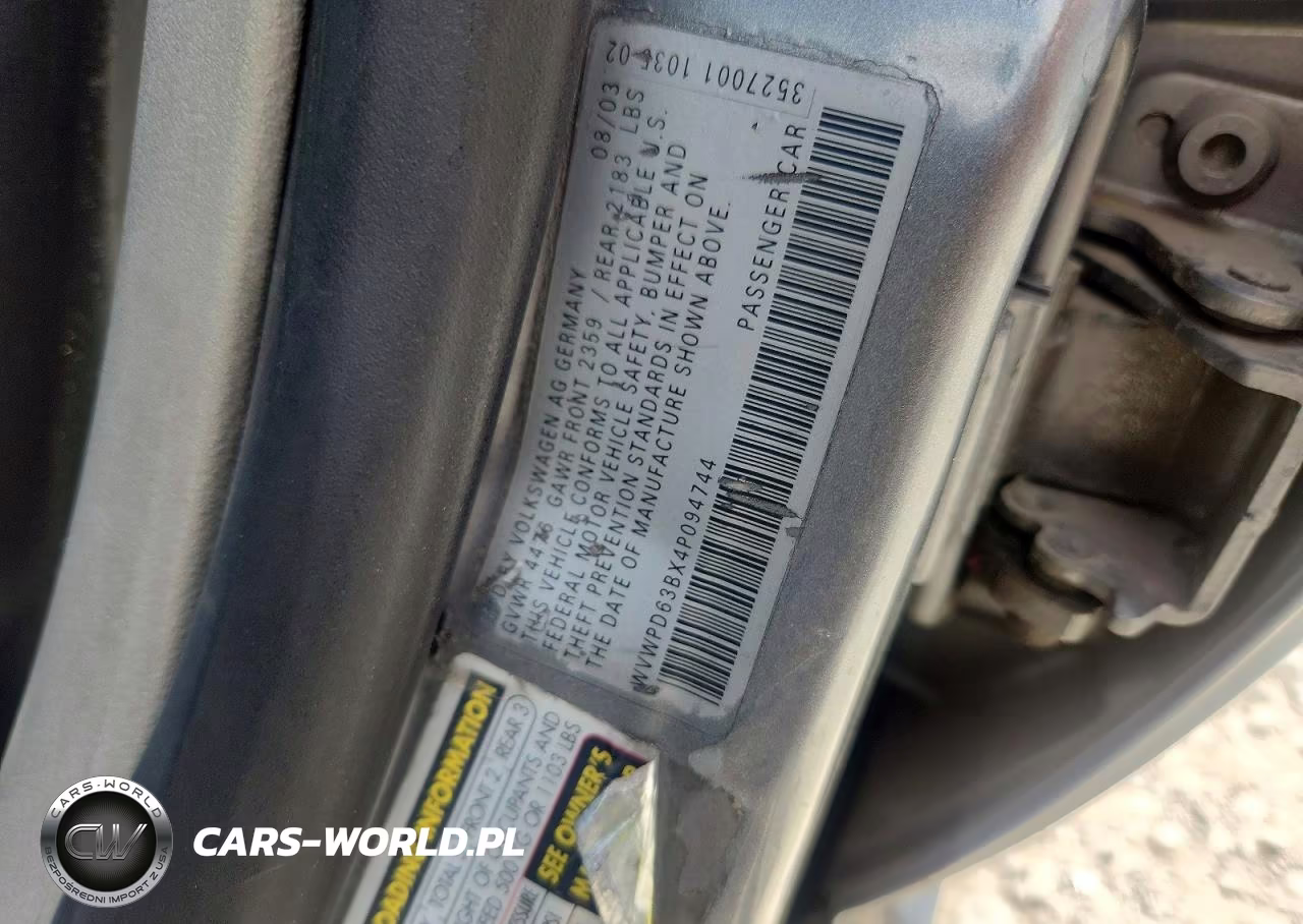 2004 Volkswagen Passat Gls VIN:WVWPD63BX4P094744 - 12