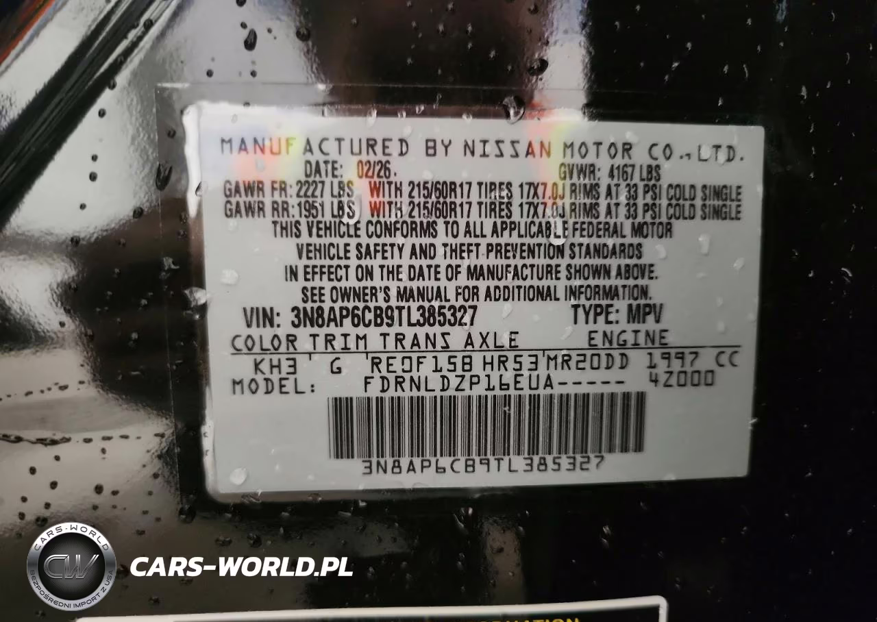 2026 Nissan Kicks Sv VIN:3N8AP6CB9TL385327 - 14