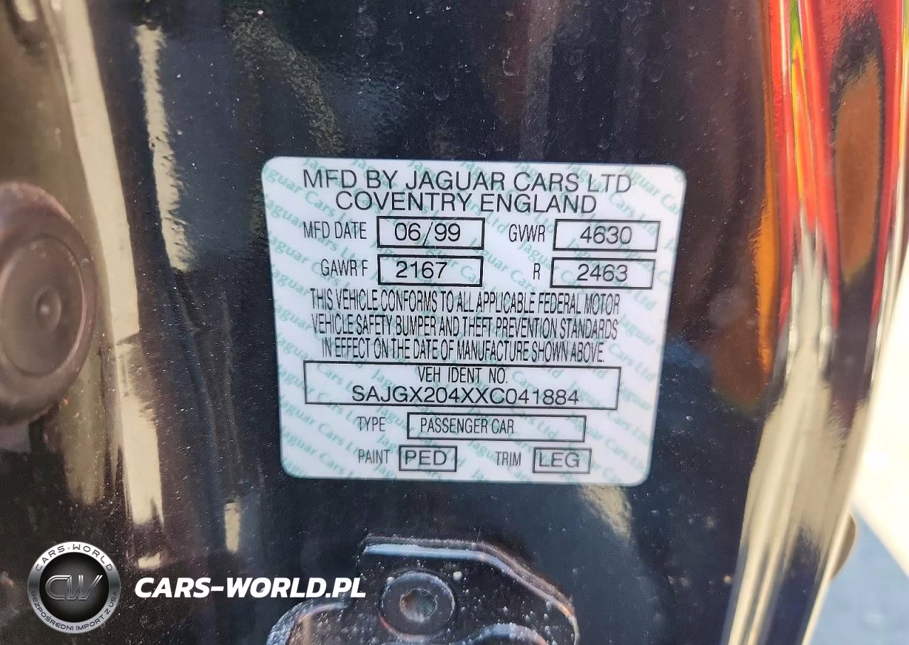 1999 Jaguar Xk8 VIN:SAJGX204XXC041884 - 12