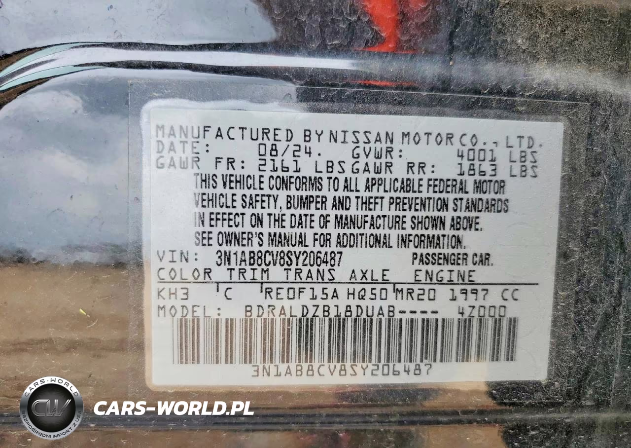 2025 Nissan Sentra Sv VIN:3N1AB8CV8SY206487 - 12