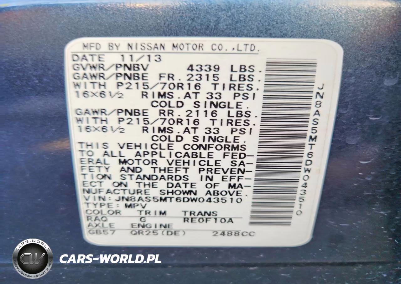 2013 Nissan Rogue S Awd VIN:JN8AS5MT6DW043510 - 12
