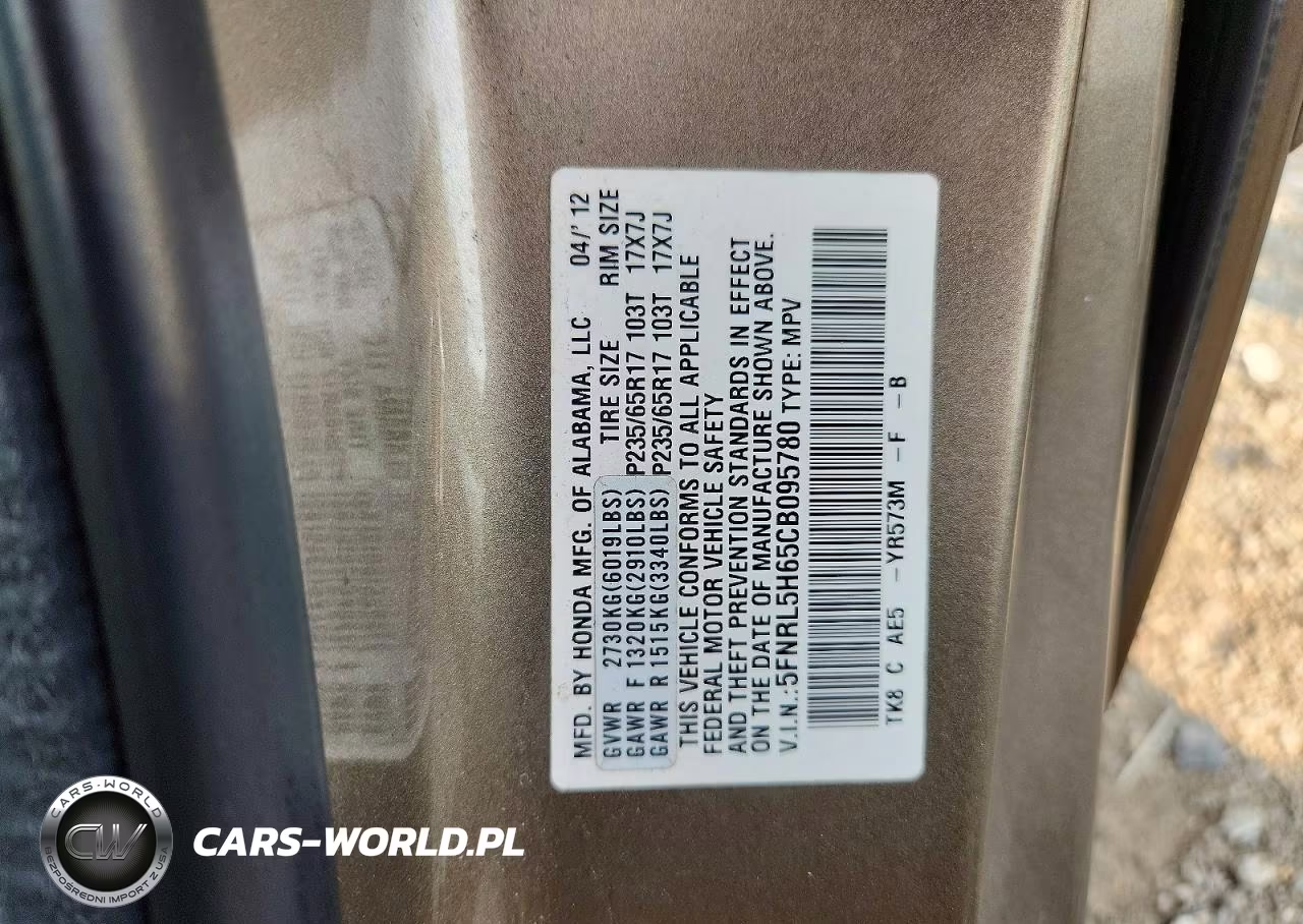 2012 Honda Odyssey Exl VIN:5FNRL5H65CB095780 - 13