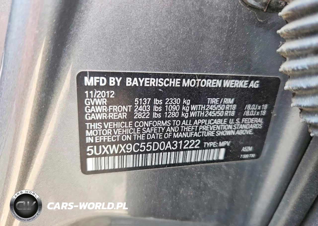 2013 BMW X3 xDrive28I VIN:5UXWX9C55D0A31222 - 13
