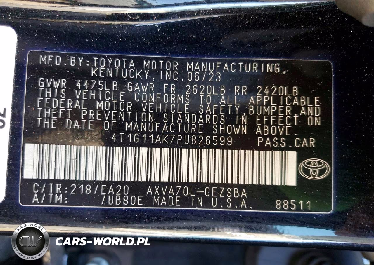 2023 Toyota Camry Se VIN:4T1G11AK7PU826599 - 13