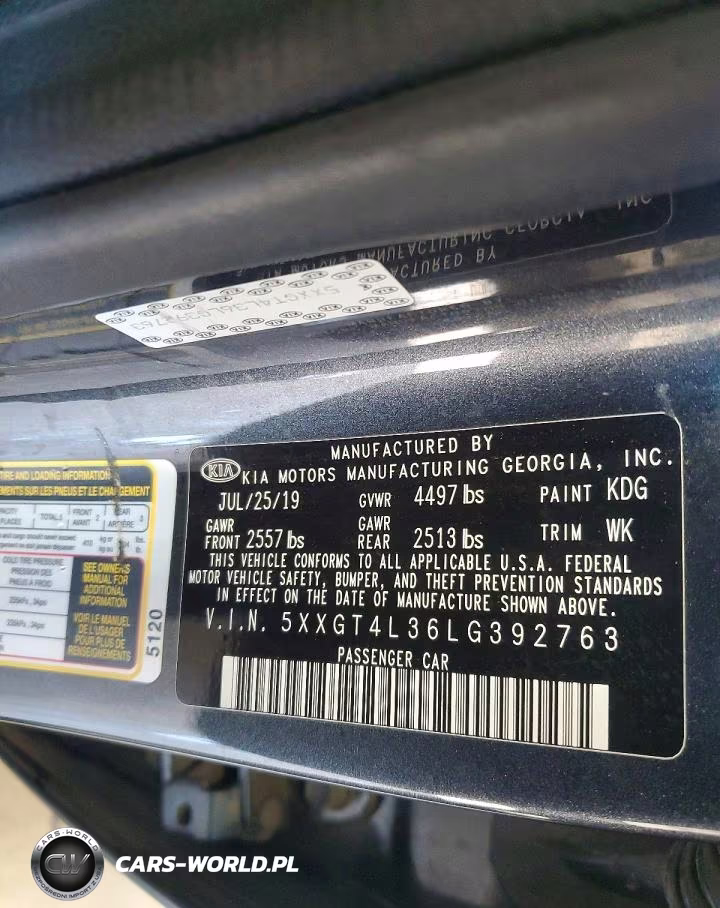 2020 Kia Optima Lx VIN:5XXGT4L36LG392763 - 13