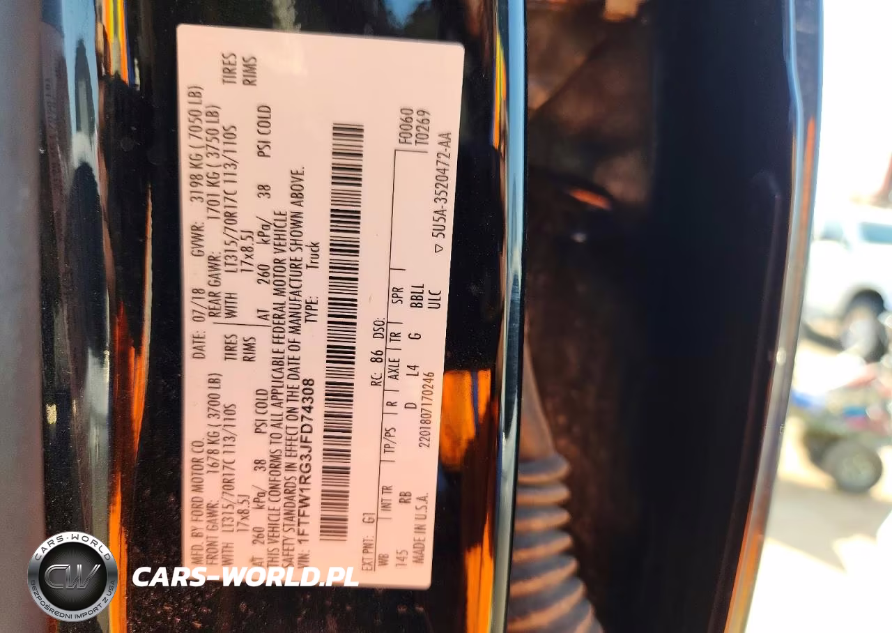 2018 Ford F150 Raptor VIN:1FTFW1RG3JFD74308 - 12