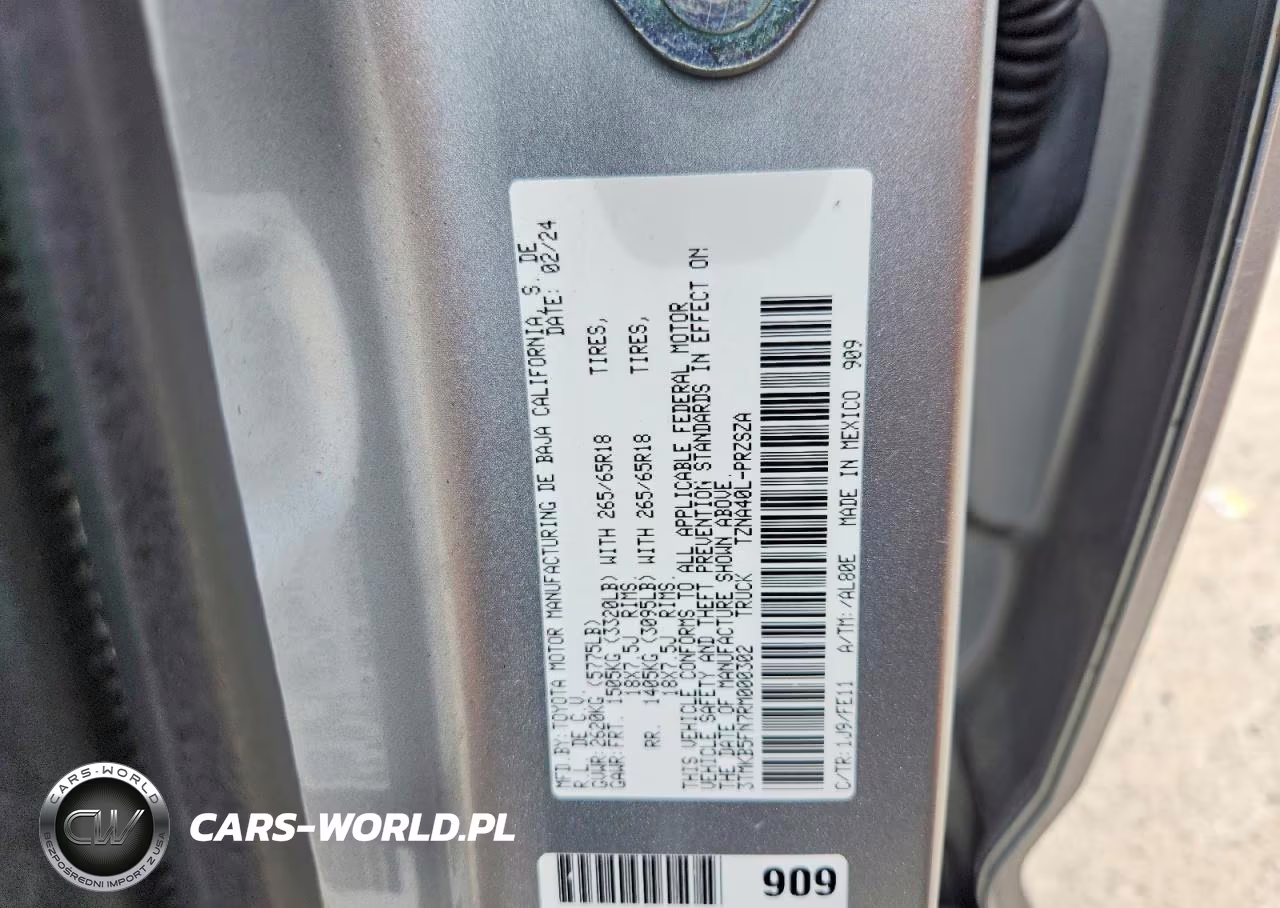 2024 Toyota Tacoma Trd Sport VIN:3TMKB5FN7RM000302 - 12
