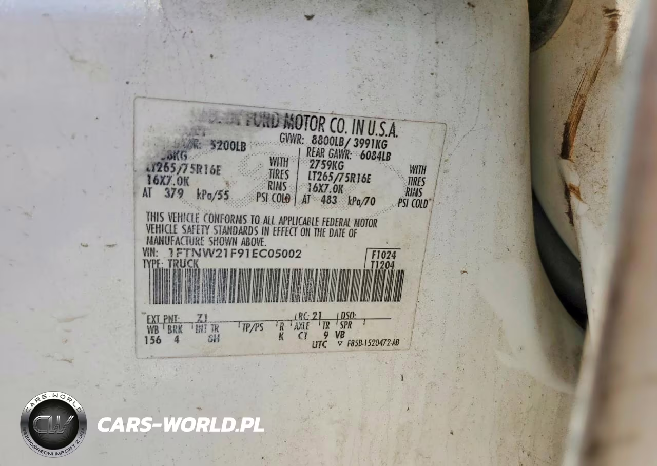 2001 Ford F250 Super Duty VIN:1FTNW21F91EC05002 - 13