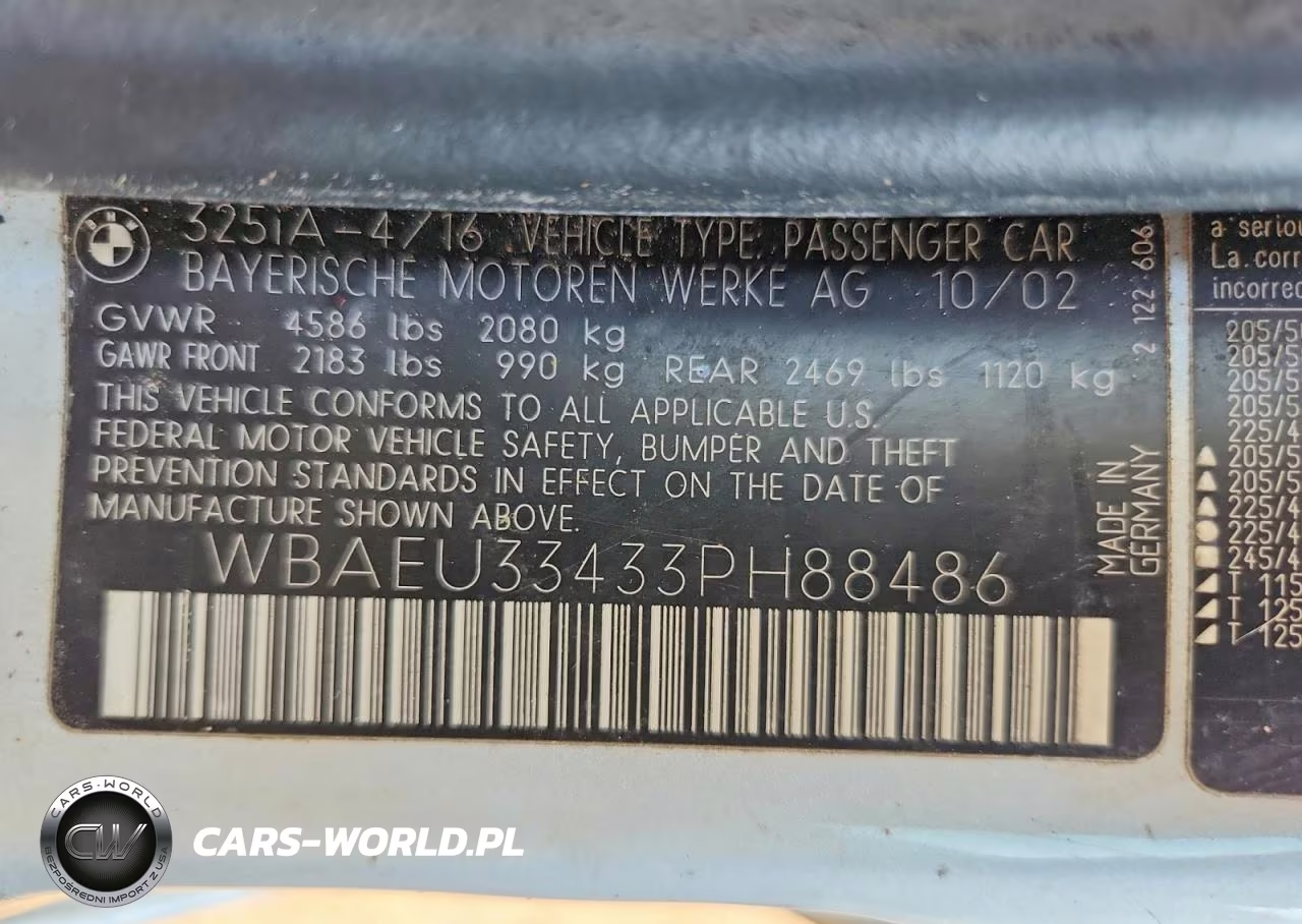 2003 BMW 325 Xi VIN:WBAEU33433PH88486 - 12