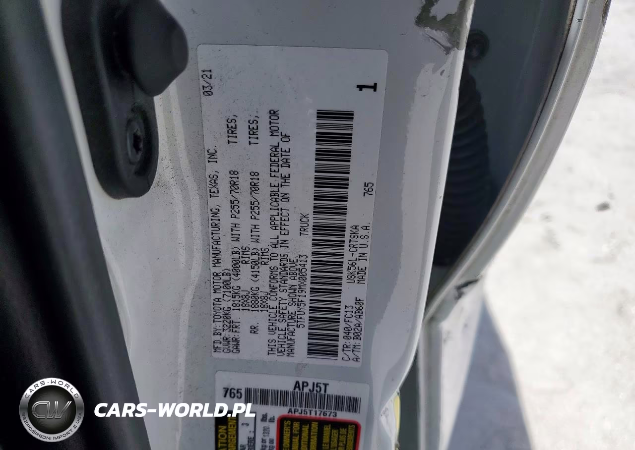 2021 Toyota Tundra Sr5 VIN:5TFUY5F19MX005413 - 12