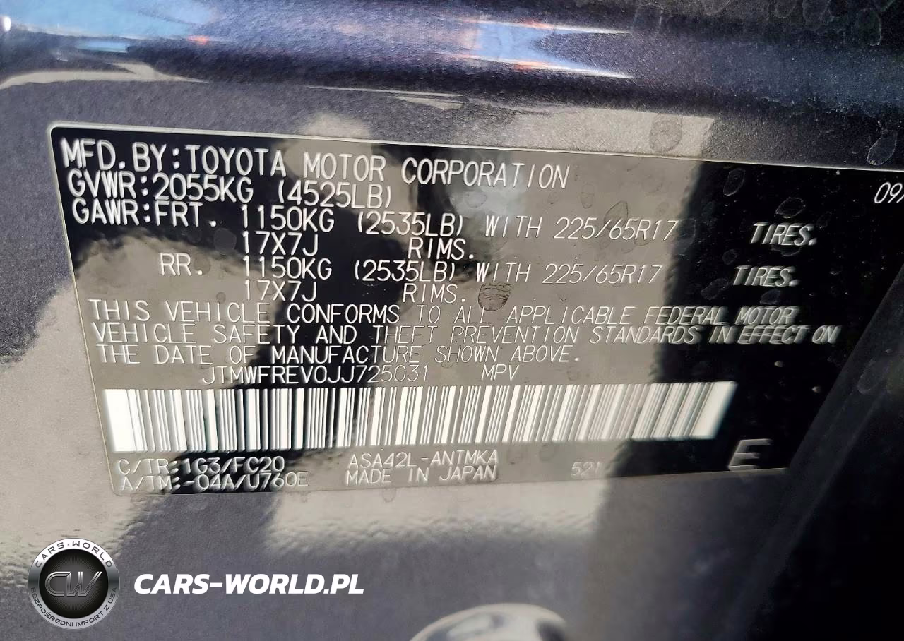 2018 Toyota Rav4 Xle VIN:JTMWFREV0JJ725031 - 13