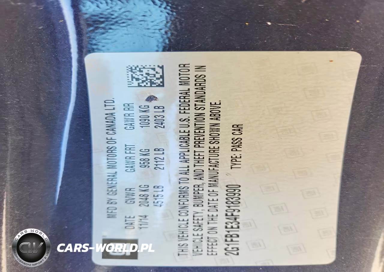 2015 Chevrolet Camaro Ls VIN:2G1FB1E34F9183990 - 12
