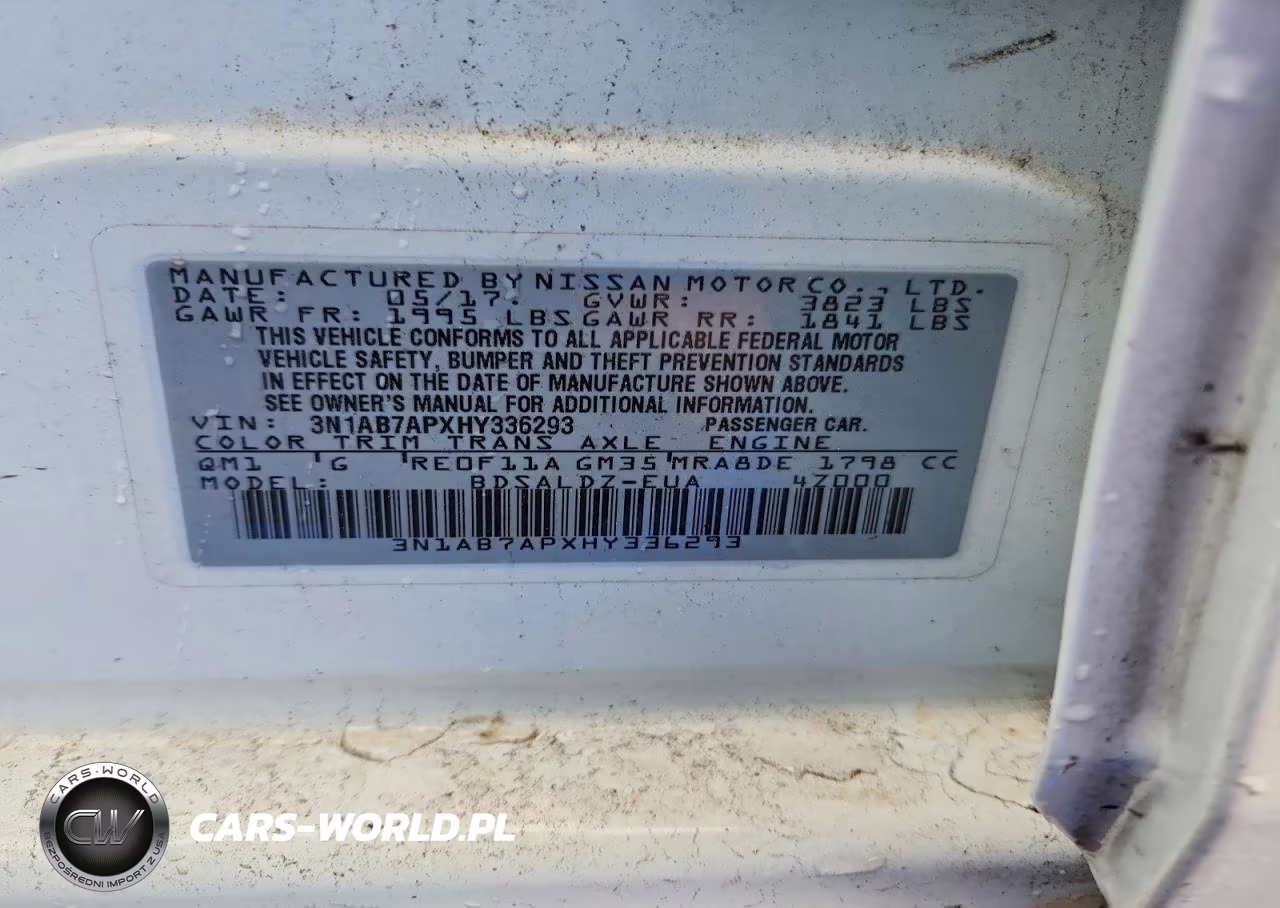 2017 Nissan Sentra Sv VIN:3N1AB7APXHY336293 - 13