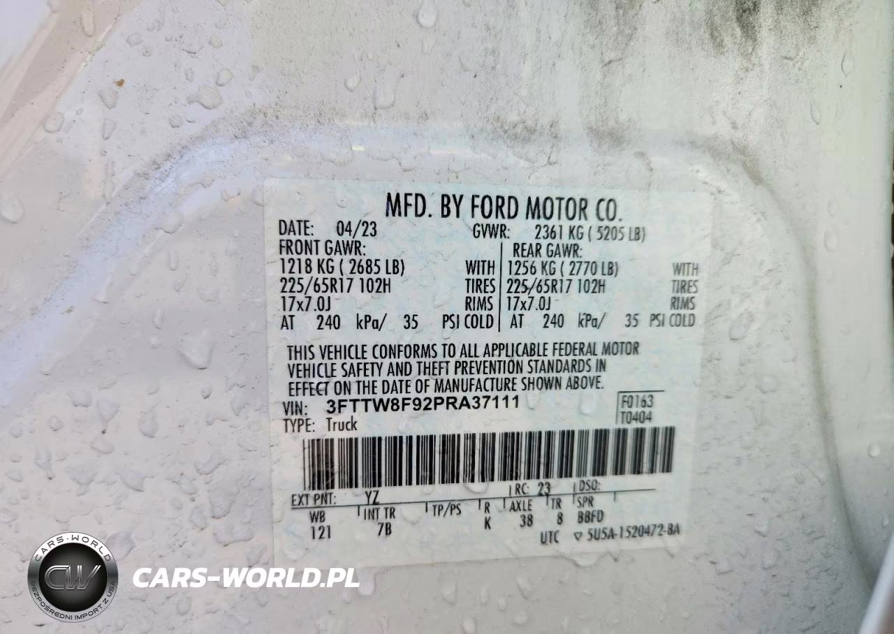 2023 Ford Maverick Xl VIN:3FTTW8F92PRA37111 - 12