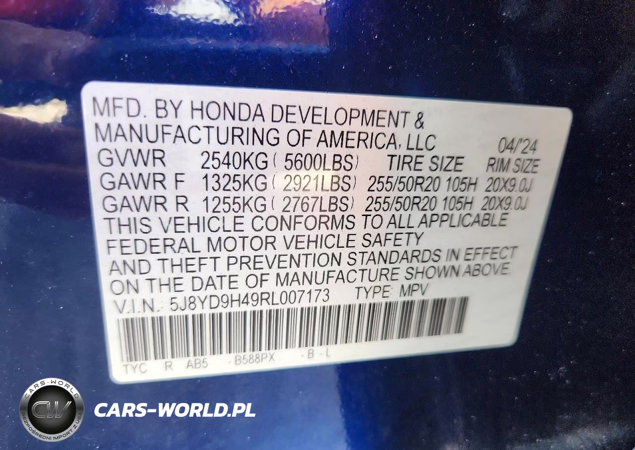 2024 Acura Mdx Technology VIN:5J8YD9H49RL007173 - 13