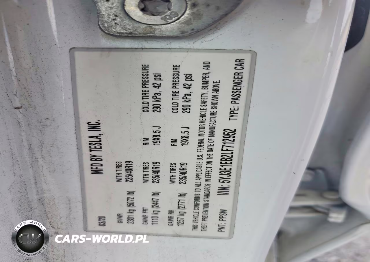 2020 Tesla Model 3 VIN:5YJ3E1EB2LF712952 - 12