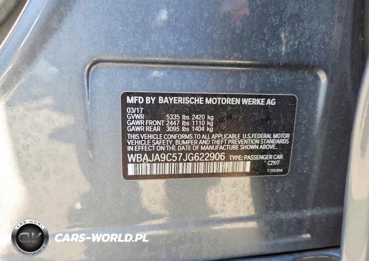 2018 BMW 530E VIN:WBAJA9C57JG622906 - 12