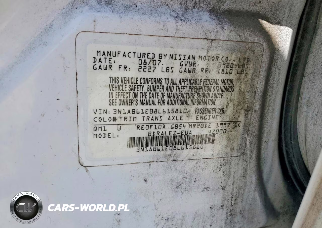 2008 Nissan Sentra VIN:3N1AB61E08L615810 - 12