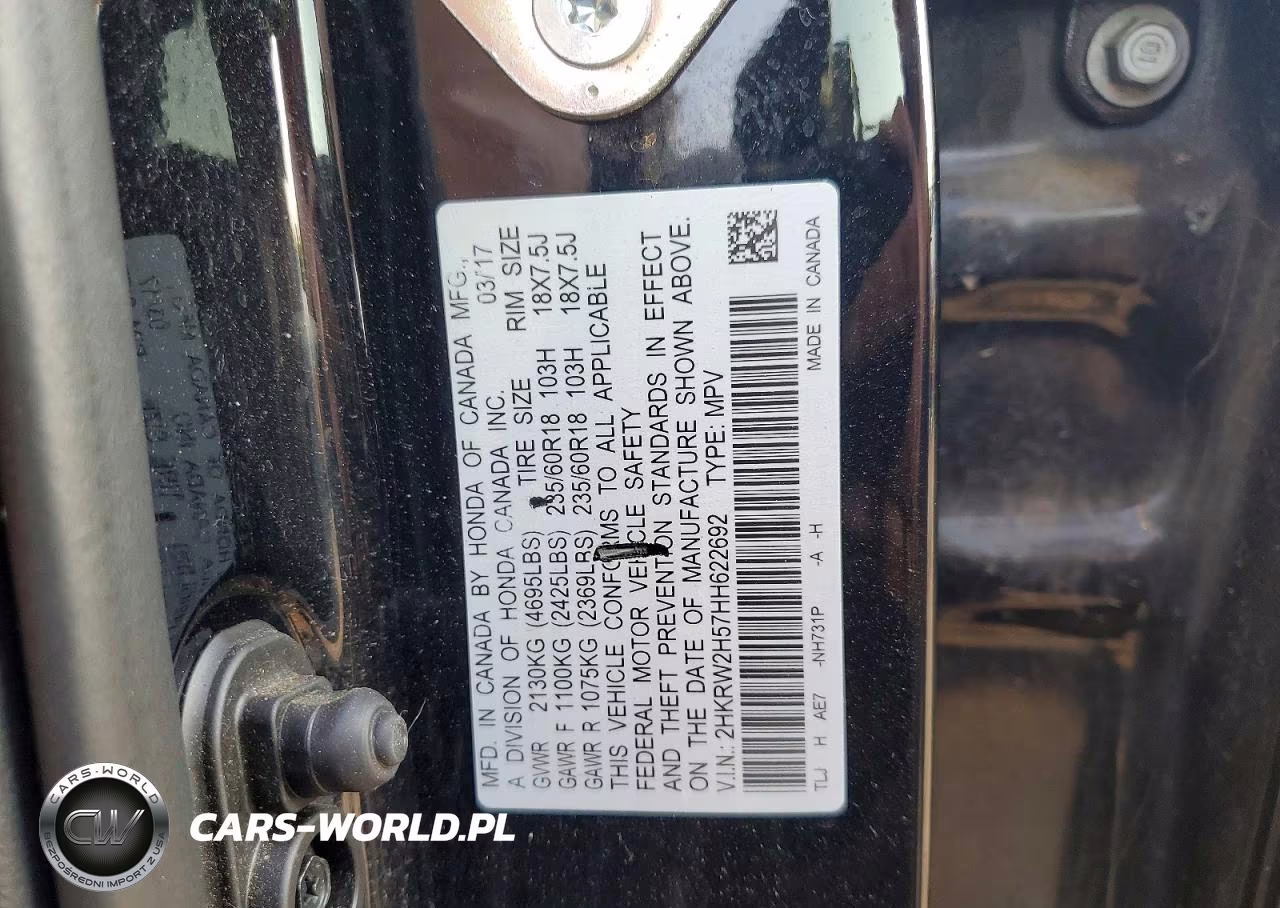 2017 Honda Cr-V Ex VIN:2HKRW2H57HH622692 - 14