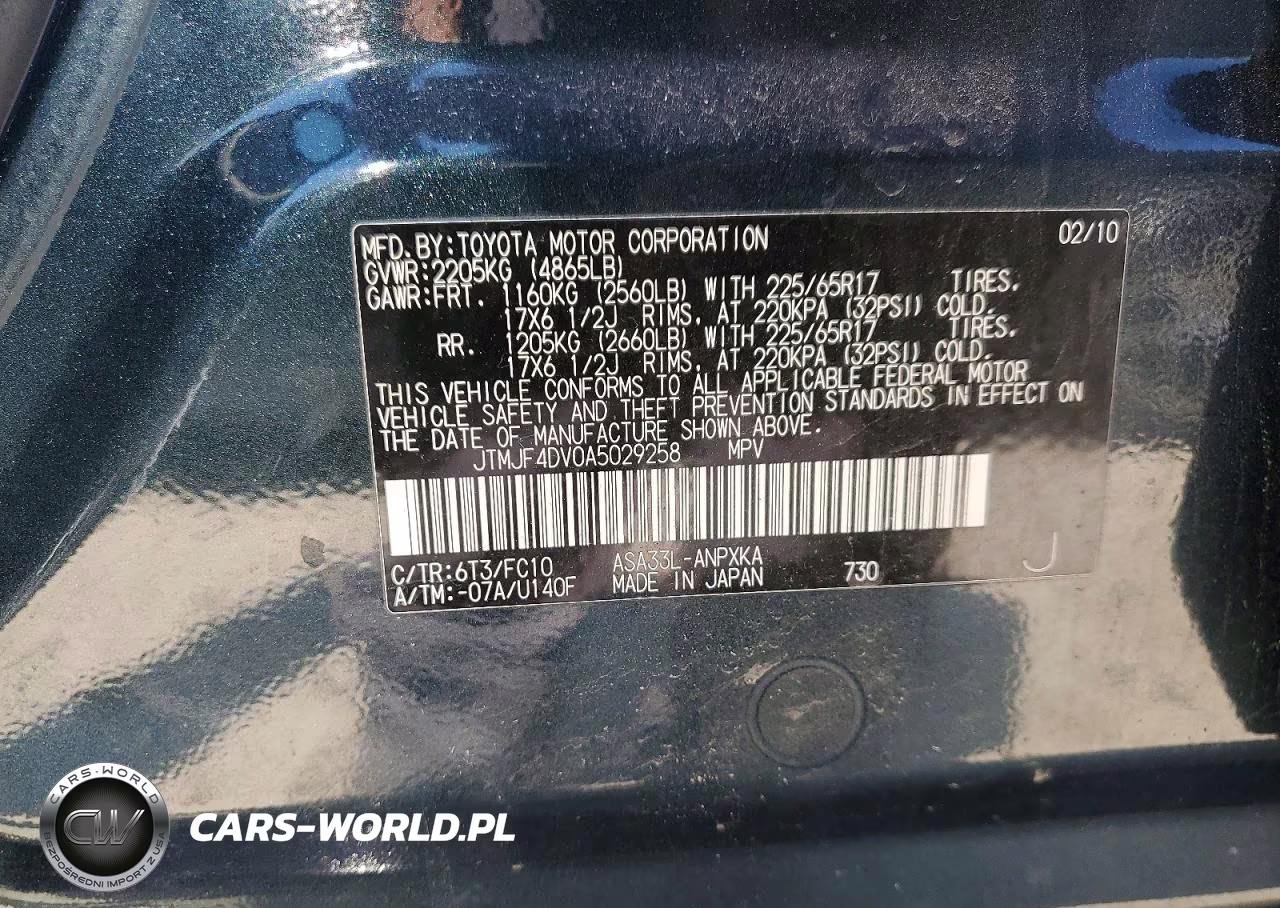 2010 Toyota Rav4 Base VIN:JTMJF4DV0A5029258 - 13