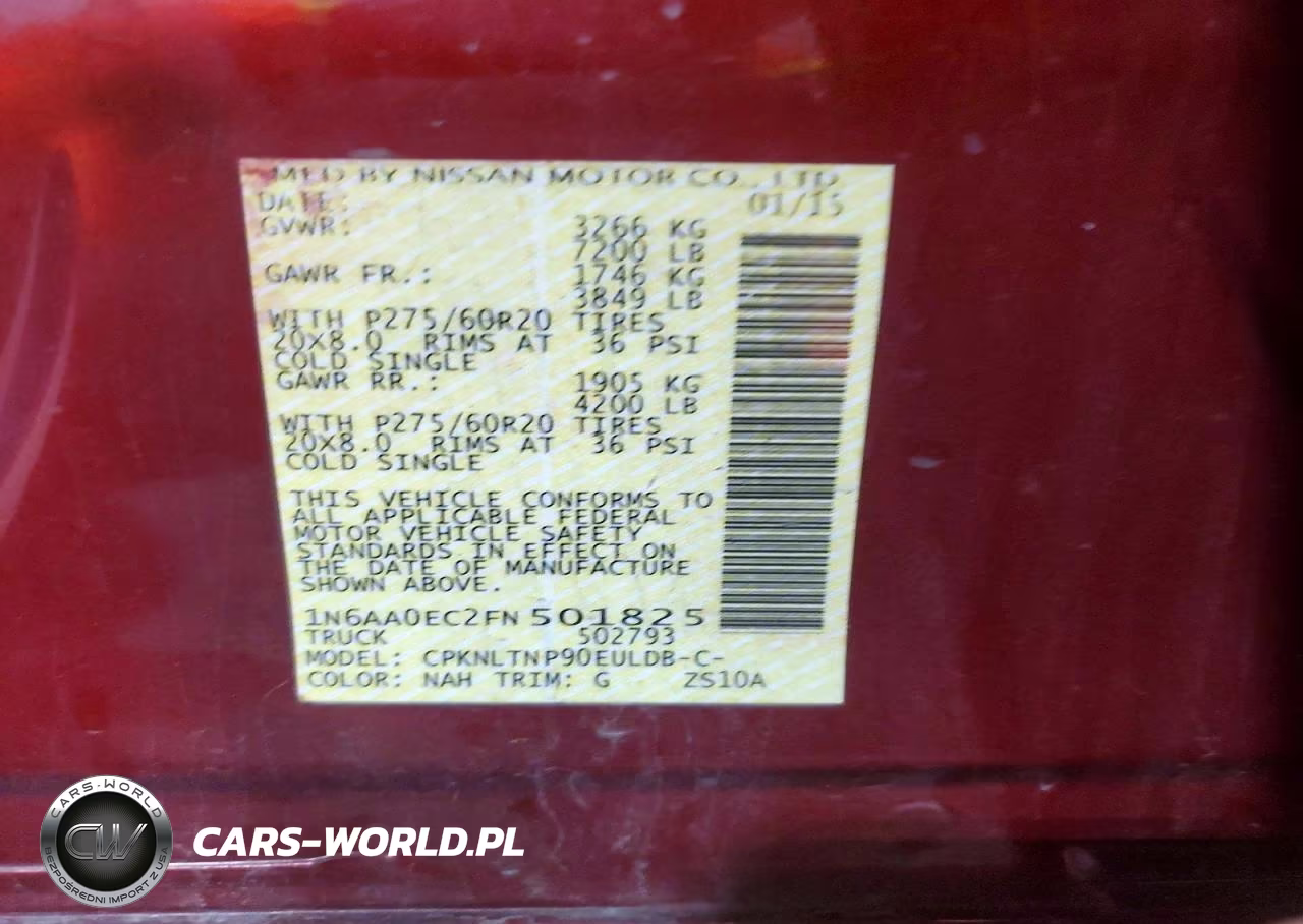 2015 Nissan Titan Sv VIN:1N6AA0EC2FN501825 - 13
