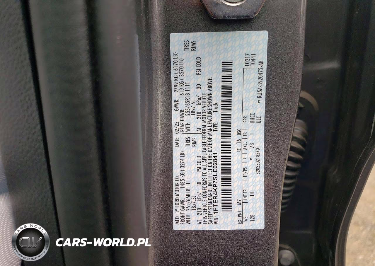 2025 Ford Ranger Lariat VIN:1FTER4KP7SLE02841 - 12
