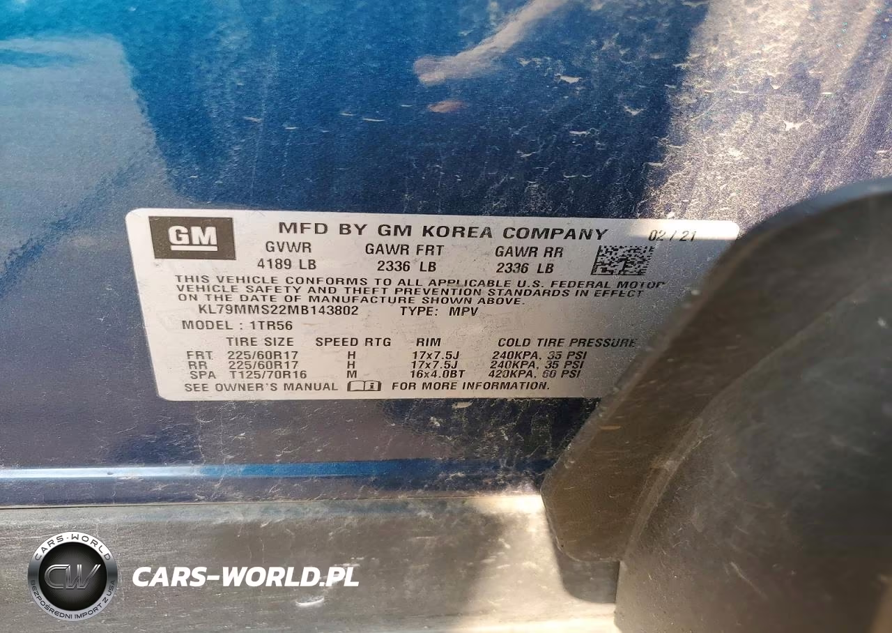2021 Chevrolet Trailblazer Ls VIN:KL79MMS22MB143802 - 13
