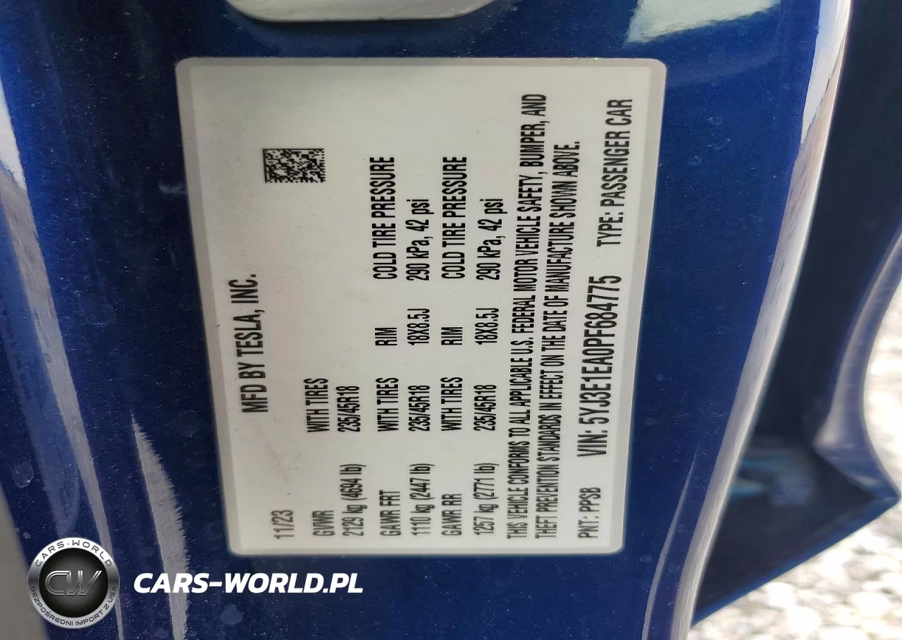 2023 Tesla Model 3 VIN:5YJ3E1EA0PF684775 - 12