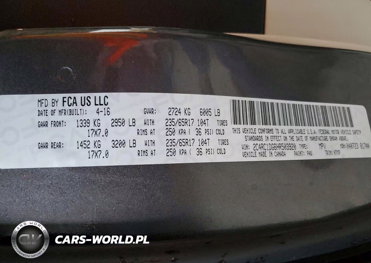 2017 Chrysler Pacifica Touring VIN:2C4RC1DG6HR503920 - 14