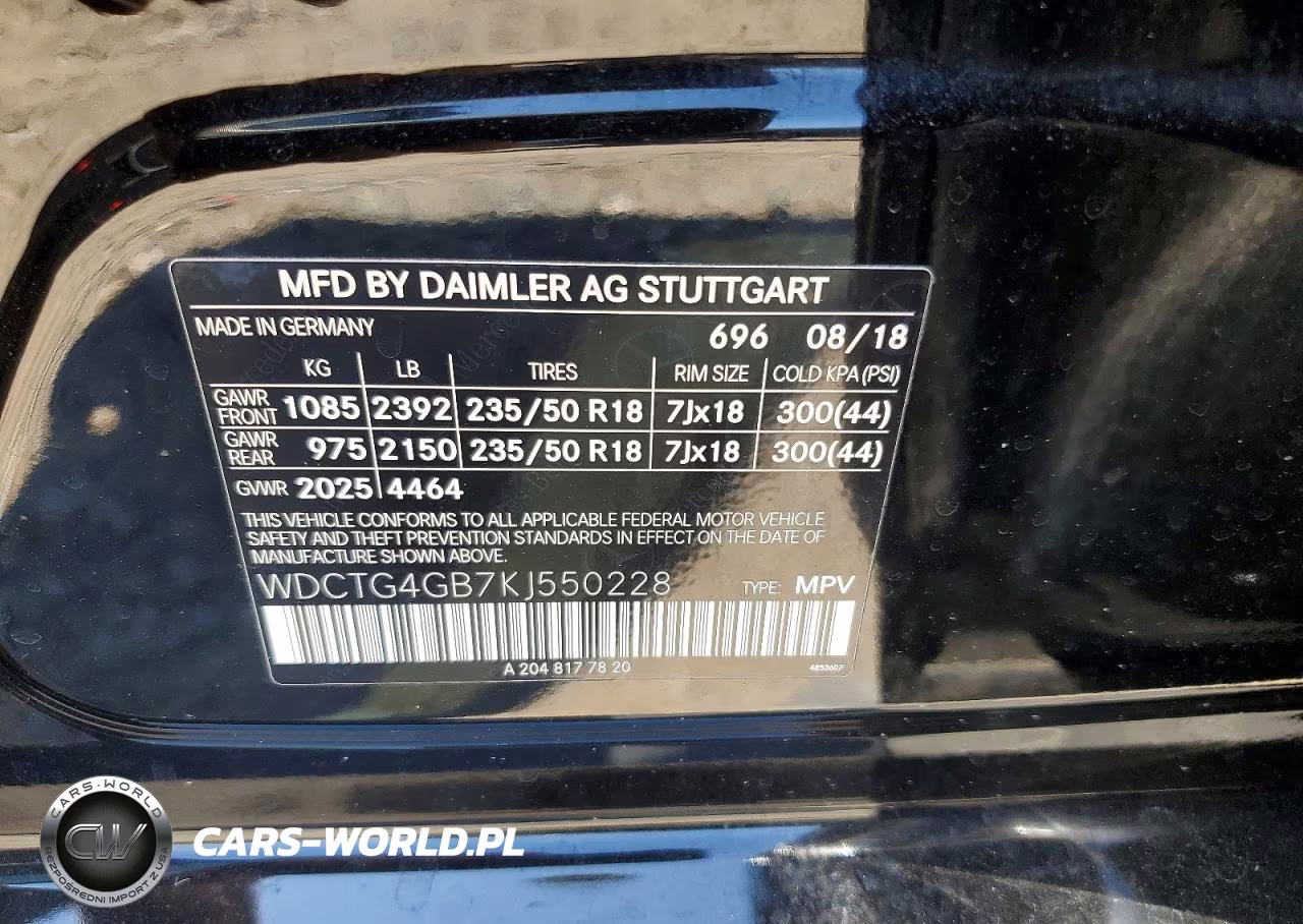 2019 Mercedes-Benz Gla 250 4Matic VIN:WDCTG4GB7KJ550228 - 12