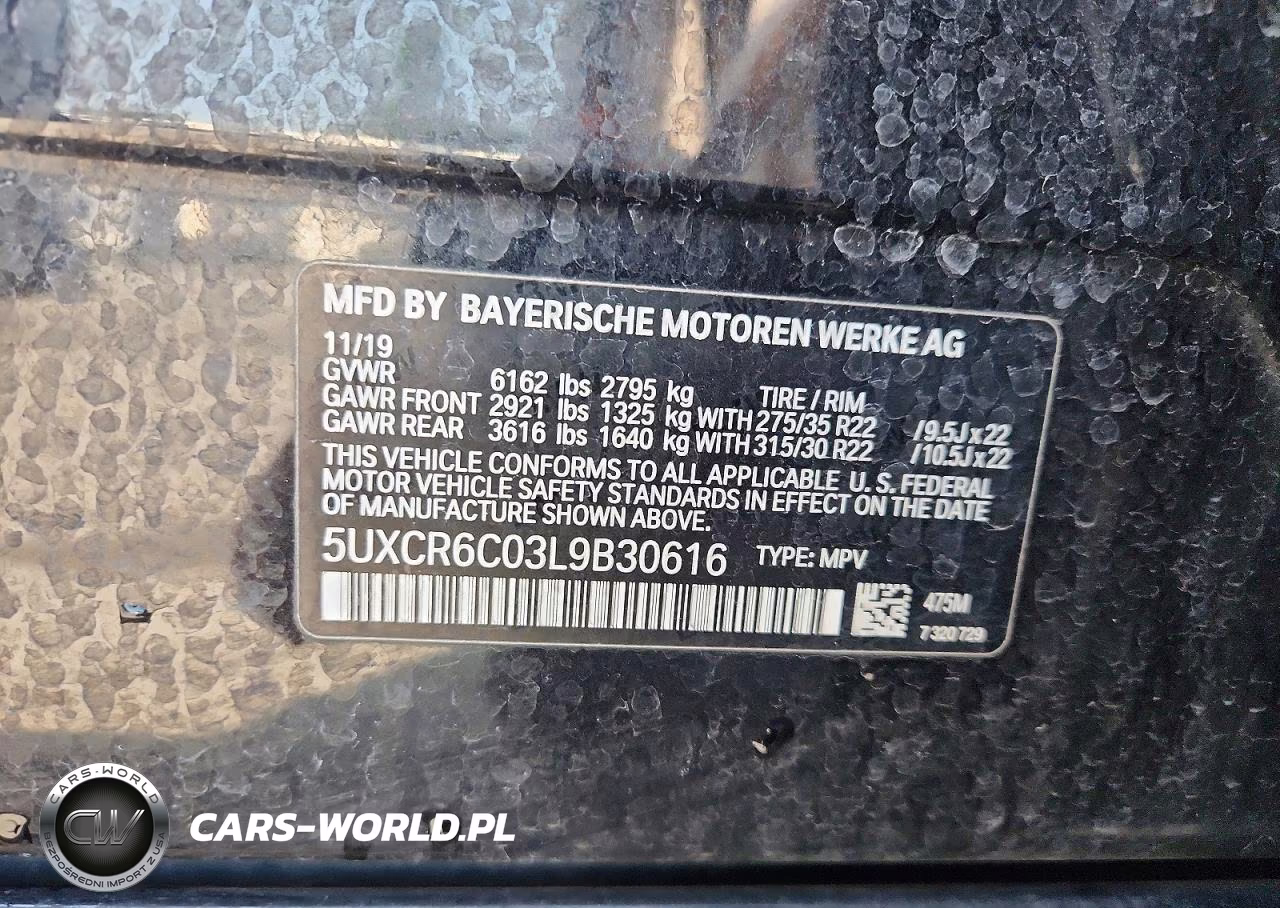 2020 BMW X5 xDrive40I VIN:5UXCR6C03L9B30616 - 13