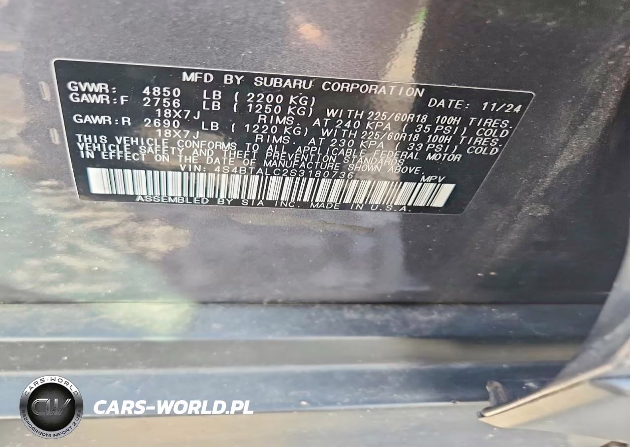 2025 Subaru Outback Onyx Edition VIN:4S4BTALC2S3180736 - 14