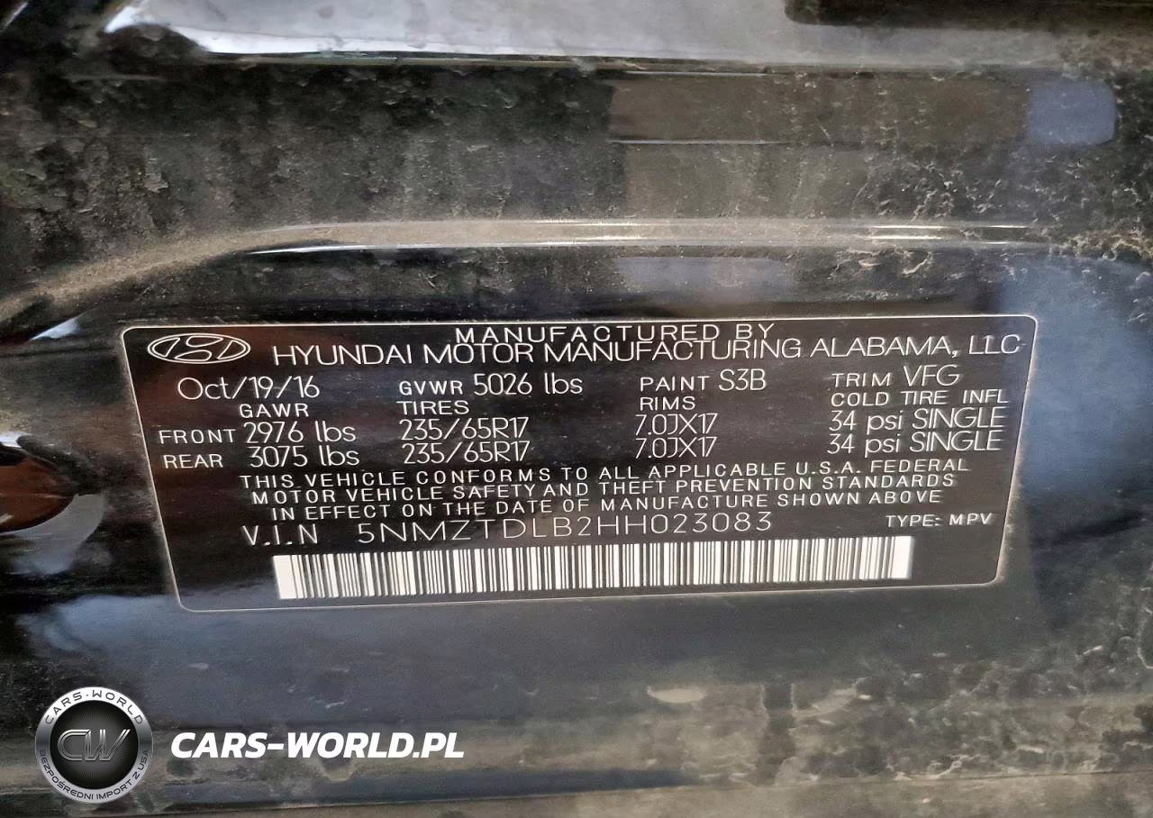 2017 Hyundai Santa Fe Sport 2.4L VIN:5NMZTDLB2HH023083 - 13