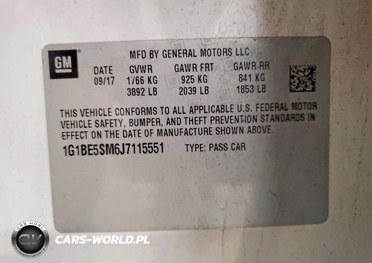 2018 Chevrolet Cruze Lt VIN:1G1BE5SM6J7115551 - 12
