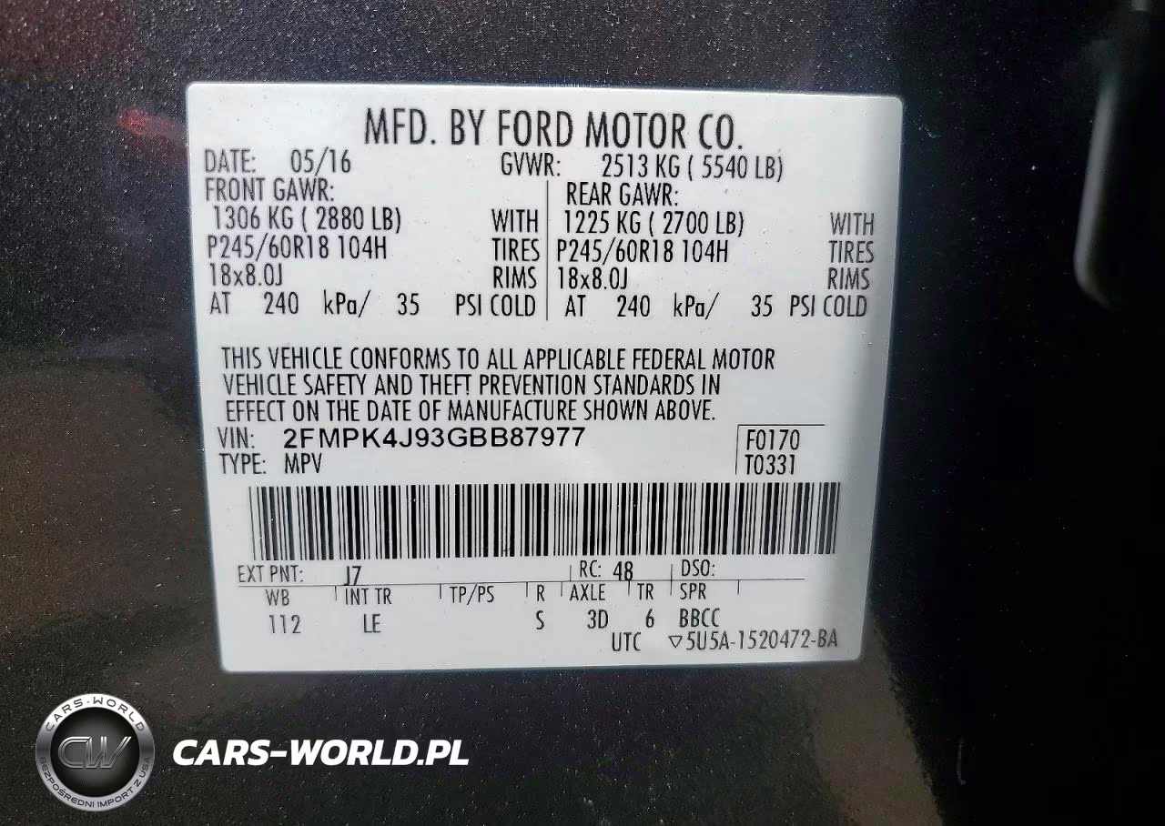 2016 Ford Edge Sel VIN:2FMPK4J93GBB87977 - 12