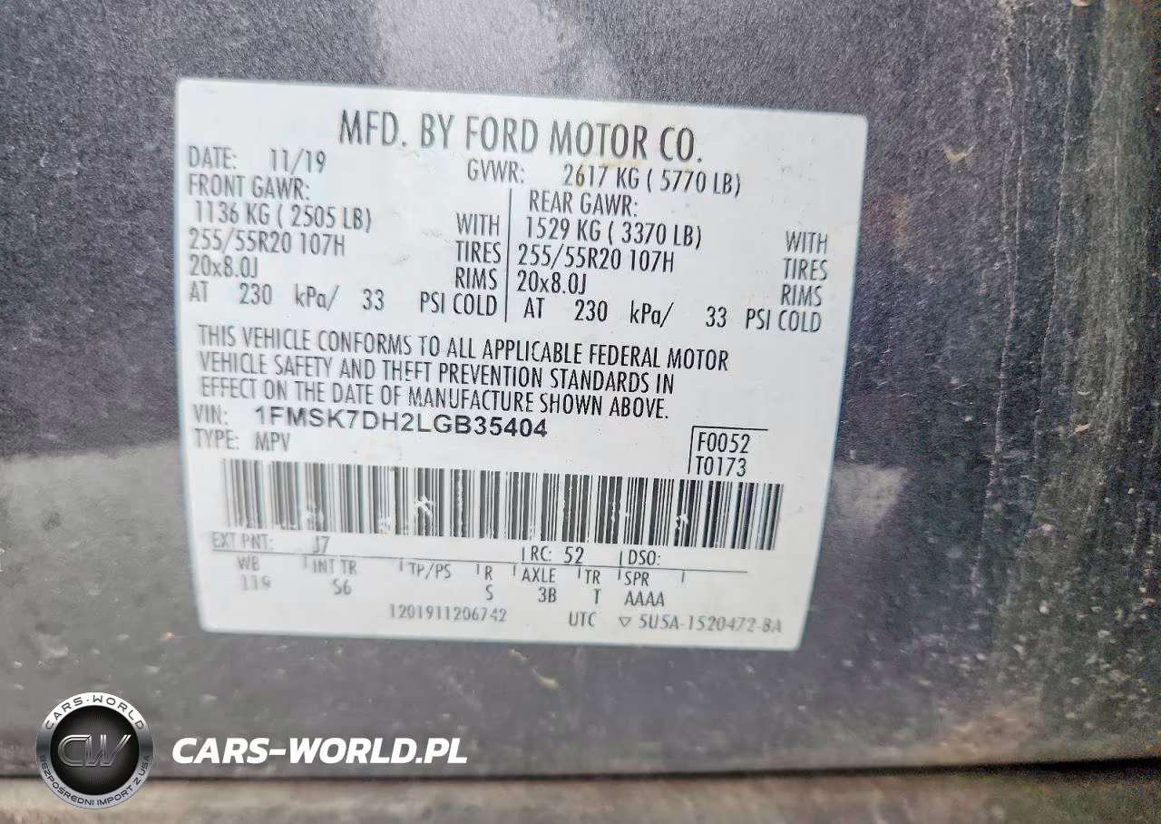 2020 Ford Explorer Xlt VIN:1FMSK7DH2LGB35404 - 13