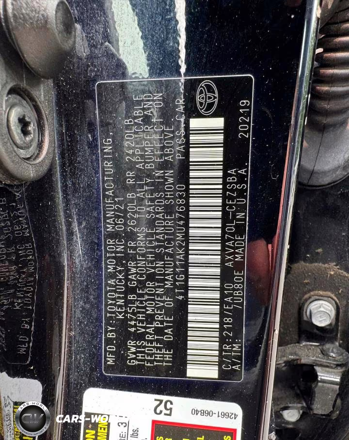 2021 Toyota Camry Se VIN:4T1G11AK2MU476830 - 12
