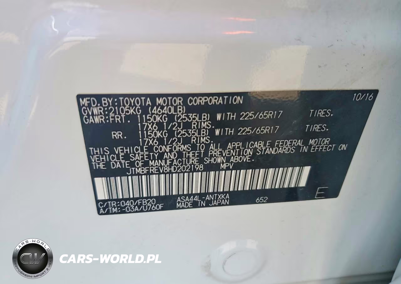 2017 Toyota Rav4 Le VIN:JTMBFREV8HD202198 - 13