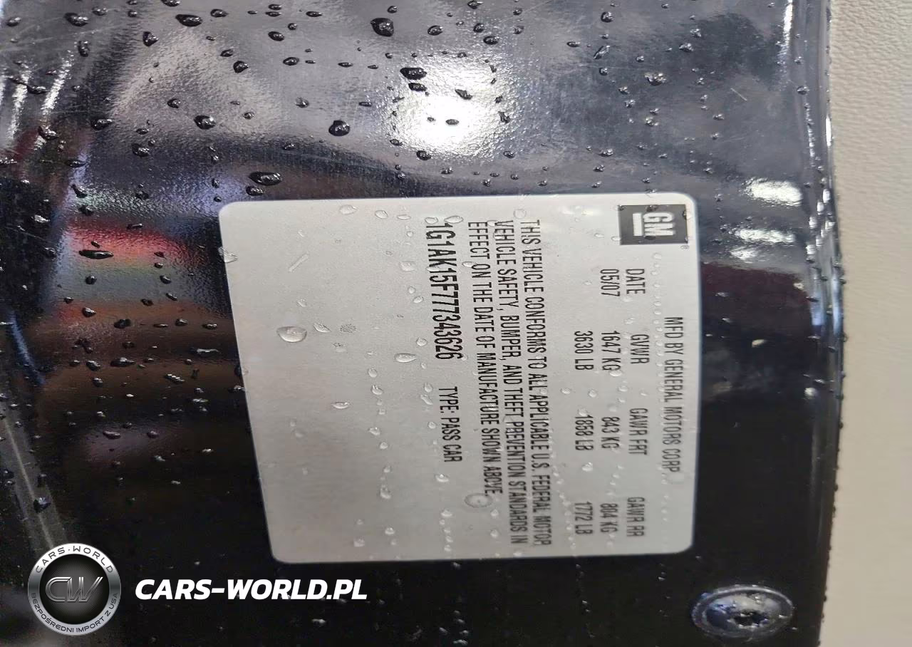 2007 Chevrolet Cobalt Ls VIN:1G1AK15F777343626 - 12