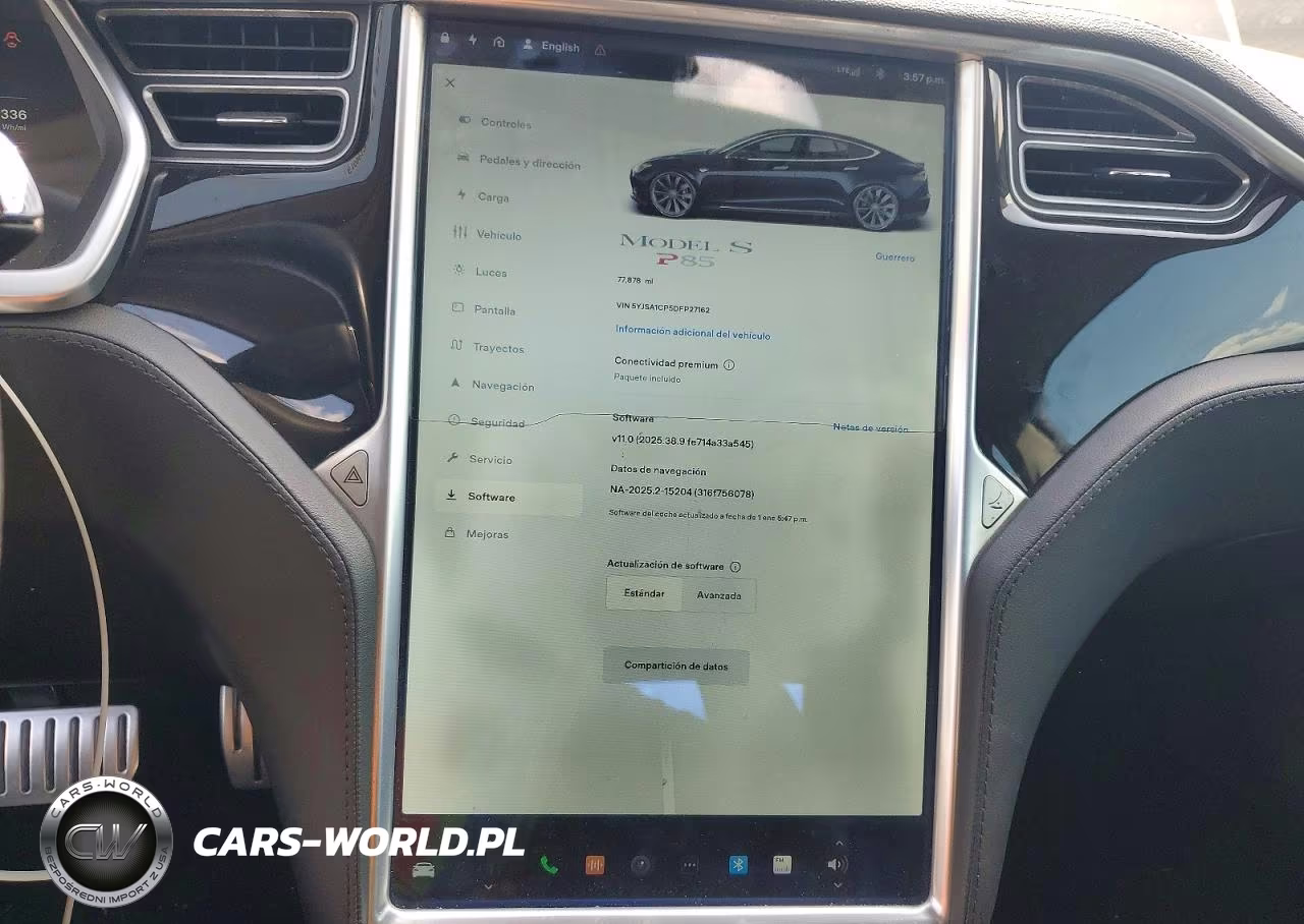 2013 Tesla Model S VIN:5YJSA1CP5DFP27162 - 9