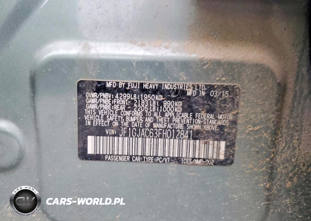 2015 Subaru Impreza Premium VIN:JF1GJAC63FH012841 - 12