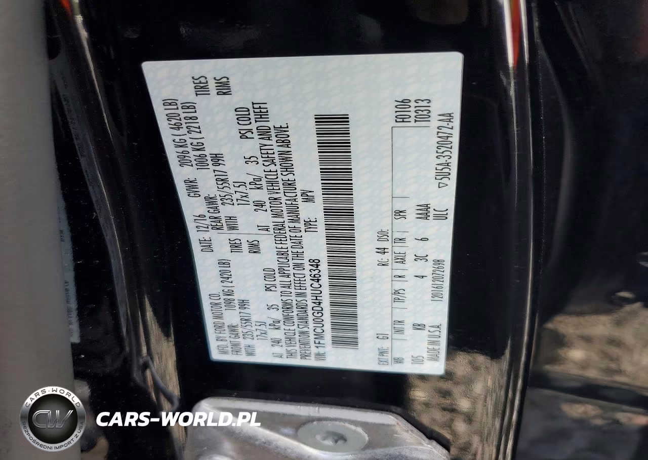 2017 Ford Escape Se VIN:1FMCU0GD4HUC46348 - 13
