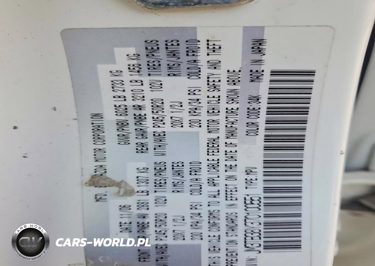 2007 Mazda Cx-9 VIN:JM3TB38Y370100551 - 13