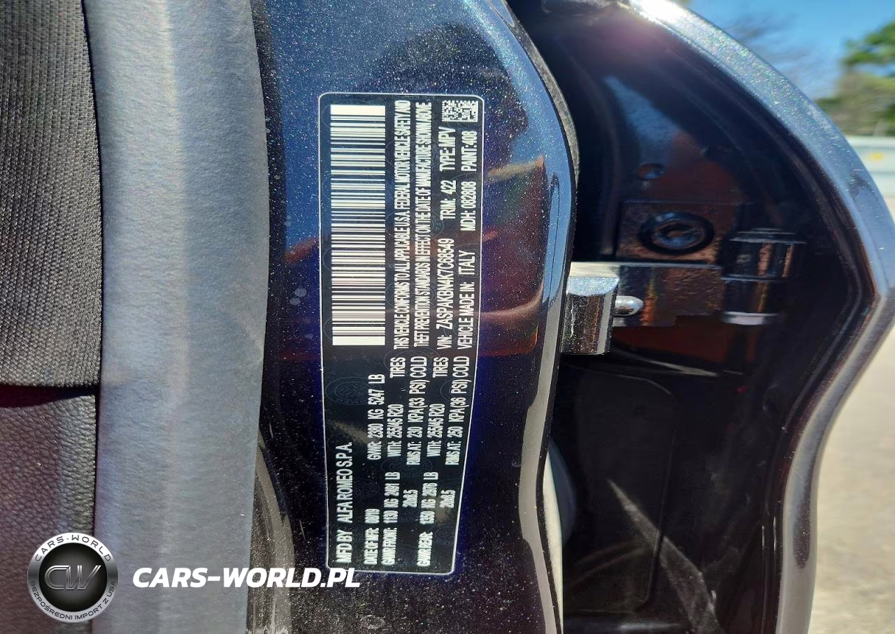 2019 Alfa Romeo Stelvio Ti VIN:ZASPAKBN4K7C68549 - 13