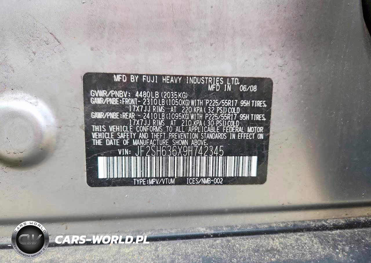 2009 Subaru Forester 2.5X Premium VIN:JF2SH636X9H742345 - 12