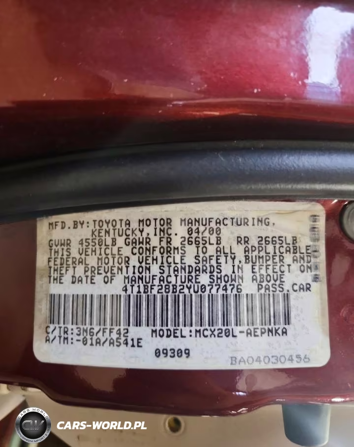 2000 Toyota Avalon VIN:4T1BF28B2YU077476 - 12