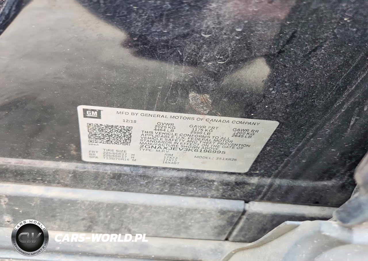 2019 Chevrolet Equinox Lt VIN:2GNAXJEV3K6196995 - 13