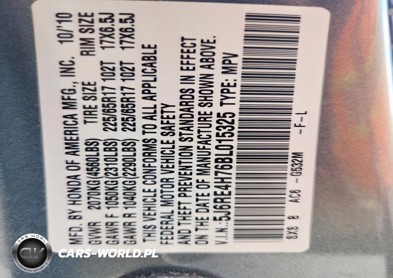 2011 Honda Cr-V Exl VIN:5J6RE4H76BL015325 - 13
