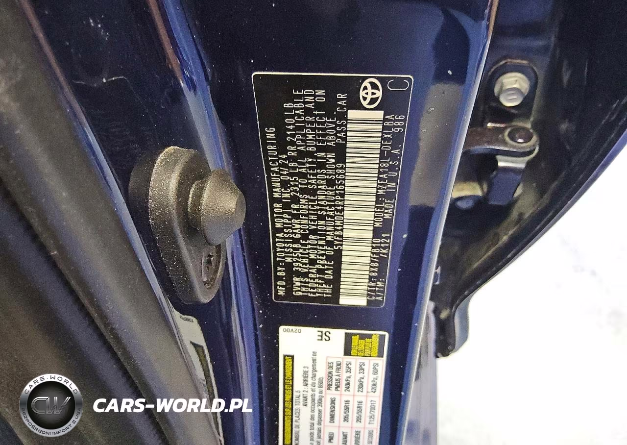 2024 Toyota Corolla Le VIN:5YFB4MDE4RP165689 - 12