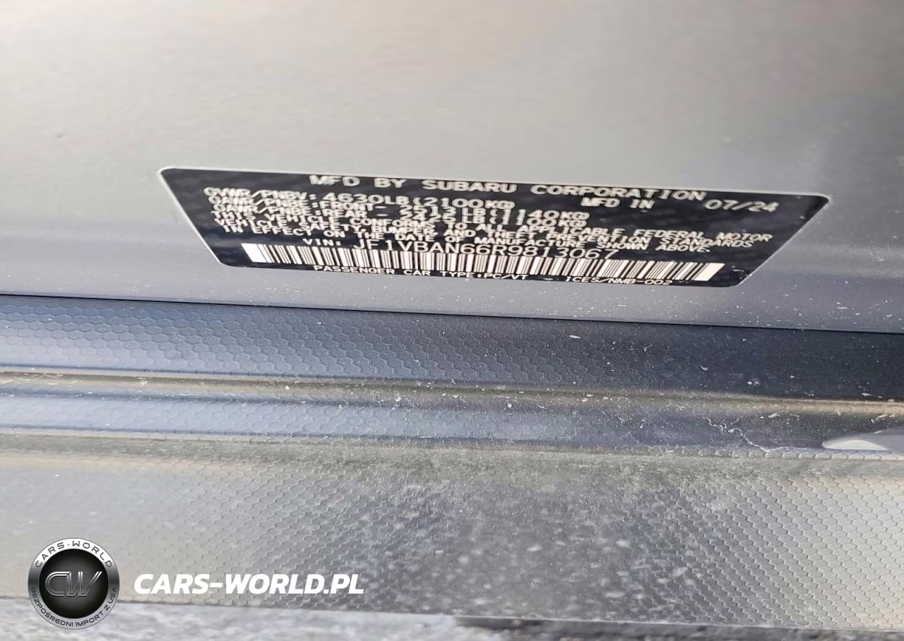 2024 Subaru Wrx Limited VIN:JF1VBAN66R9813067 - 12